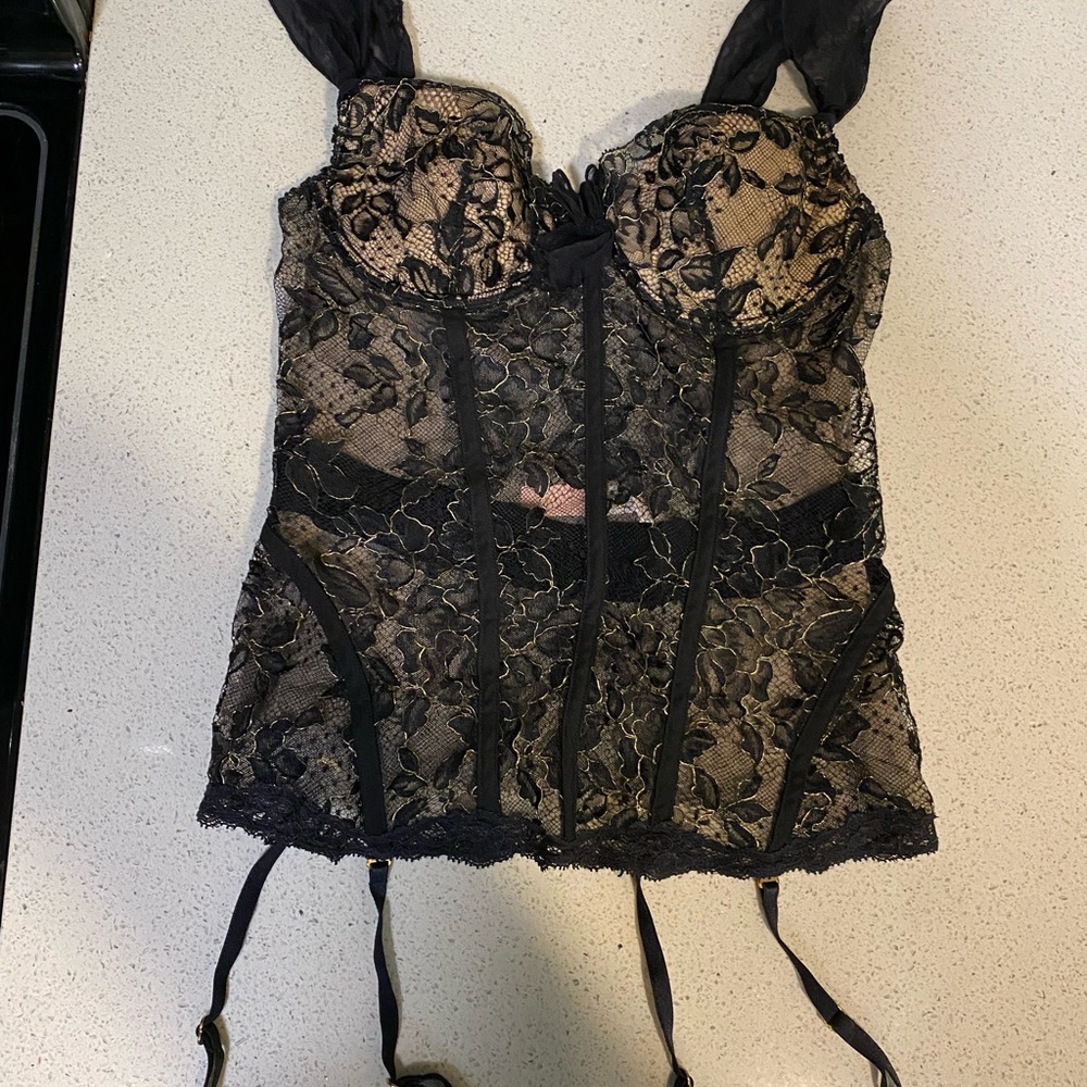 Victoria's Secret Black Lace Corset